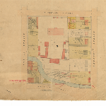 Cover image for Map - Sprents Page 20  - Bounded by Liverpool, Campbell, Collins and Argyle Streets (Section S) Includes land acquired for General Hospital Hobart
