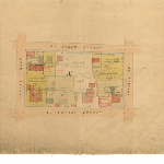 Cover image for Map - Sprents Page 32  - Bounded by Bathurst, Campbell, Liverpool and Argyle Streets (Section X) Including police and Court House Reserve and Jewish Synagogue Hobart