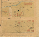 Cover image for Map - Sprents Page 50  - Bounded by Davey, Molle, Collins & Barrack Streets (Sections H & C) Hobart
