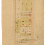Cover image for Map - Sprents Page 58  - Bounded by Brisbane Barrack, Melville & Upper Molle Sts (section G2) Hobart