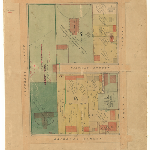 Cover image for Map - Sprents Page 66 - Bounded by Campbell, Bathurst, Argyle & Brisbane Streets (Sections Qq & Kk) includes St Andrews Scotch Church, Gaol and House of Correction Hobart