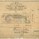 Cover image for Map - Hobart 109 - Plan of allotments in Park Street Hobart and Quarry Reserve - surveyor G Claude Bernard