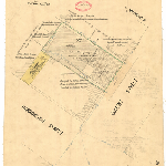 Cover image for Map - Hobart 116 - Plan of City of Hobart Sec O, corner of Harrington and Collins Streets, Hobart, - surveyor M Flannigan (Field Book 950)