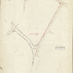 Cover image for Map - Hobart 160  - City of Hobart, plan for high level road and widening of Earl Street - surveyor Alfred Owen Williams (Field Book 975)