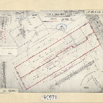 Cover image for Map - Hobart 163 - City of Hobart, copy of plan PWD654/1 of allotment acquired for school purposes Elizabeth Street - surveyor A B Howell