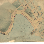 Cover image for Map - Hobart 9 - Chart of Sullivans Cove and part of Hobart Town showing the intended improvements, surveyor John Lee Archer