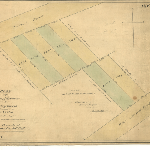 Cover image for Map - Hobart 27 - Plan of 7 allotments of building ground with frontage to Forest Road and Upper Liverpool Street, the property of J Hacke II Esq. Forest Road and Upper Liverpool Streets, Hobart - surveyor Henry Douglas
