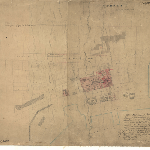 Cover image for Map - Hobart 38 - Plan showing Sullivan's Cove Hobart, to Macquarie Street, including Government House premises below Davey Street, Hobart
