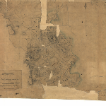 Cover image for Map - Hobart 4 - Plan of Hobart and its vicinity - Battery Point & Domain Point are copied  from Mr Scott's survey the remainder by  W. S. Sharland