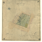 Cover image for Map - Hobart 56 - Plan of Hobart Town section G5 bounded by Davey Passage, Despard and Murray Streets - surveyor John Thomas
