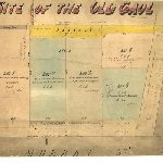 Cover image for Map - Hobart 67 - Plan of site of the old gaol Hobart - surveyor W M Davidson