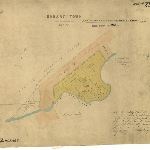 Cover image for Map - Hobart 72 - Plan of section V3 grants between Digney Streets and Sandy Bay Rivulet, Hobart - surveyor J Thomas (Field Book 942)