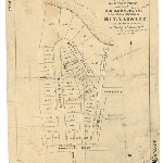 Cover image for Map - Hobart 96 - Plan of property at Haltery Point (Battery Point), Hobart,  showing lots in Mona Street, Marine Terrace, Derwent and Napoleon Streets