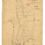 Cover image for Map - Exploration Chart 20 - rough plan of Florentine Valley showing approximate position of good land - surveyor Thomas L Milles