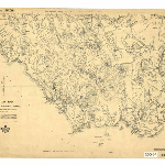 Cover image for Map - Exploration Chart 25 - Department of Mines sketch map of South West Tasmania from D'Entrecasteaux Channel to Point Hibbs