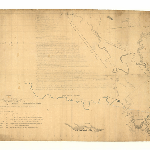 Cover image for Map - Exploration Chart 29 - survey from Port Dalrymple to lat 42 degrees south and includes rough notes of journey from Hobart to Launceston - surveyor Charles Grimes