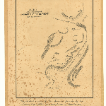 Cover image for Map - Historic Plan - copy of sketch by Lieutenant Bowen forwarded to Governor King in a despatch dated 17/9/1803 'showing original settlement then known as Hobart situated at Risdon Cove'
