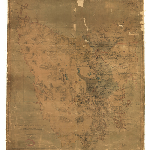 Cover image for Map - Historic Plan 6 - map of the colony  Van Diemens Land showing police districts by George Frankland, Surveyor-General