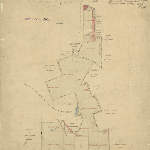 Cover image for Map - Somerset 90 - parishes of Salisbury, Cleveland and Campbelton, Elizabeth River, Campbell Town, Hunting Ground watercourse, South Esk River and various landholders - surveyor James Scott (Field Book 844) landholders MACKERSEY J AND OTHERS