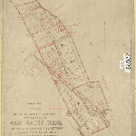 Cover image for Map - Buckingham 99 - parish of New Town, plan of property for sale  at New Town later known as the Old Race Course and including Sunderland St, Derwent Park Rd, Main Rd and Main Line railway landholders LORD J AND BUTLER F, BENJAFIELD H