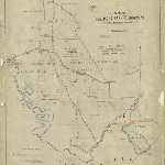 Cover image for Map - Pembroke 49 - parishes of Ulva and Sorell, Pitt Water, Coal Rv, Billy's Is, Orielton Rvt, Sorell railway line, Richmond to Sorell rd, Richmond, Midway Pt and causeways, surveyor WM Hardy (Field Book 709) landholders LORD J W, LORD A E