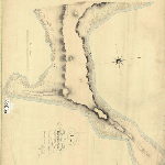 Cover image for Map - Buckingham 104 - plan of Triffitts Neck near Mt Seymour including various landholders, partly bordered by Styx and Derwent Rivers landholders Seymour FLORENCE T, SALMON T, SALTER G,