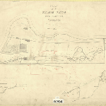 Cover image for Map - Buckingham 108 - parish of New Norfolk, plans of the Salmon Ponds - surveyor Thomas Frodsham