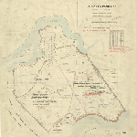 Cover image for Map - Pembroke 95 - parish of Carlton, Carlton River, Norfolk Bay, various landholders - surveyor CE Radcliff (Field Book 740) landholders DODDRIDGE D G, NEWBERRY M A,