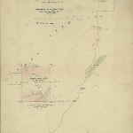 Cover image for Map - Wellington 6 - parish of Anderson, diagram from actual survey, continuation of reserved road from Brickmakers Bay southwards - surveyor Nicholas Simmons (Field Book 887)