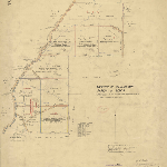 Cover image for Map - Wellington 13 - parish of Lewis, subdivision of the Henrietta Plains Reserve, including Calder River, Waratah to Wynyard road and various landholders - surveyor Miles (Field Book 862)