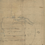 Cover image for Map - Westmorland 27 - parish of Calstock, diagram from actual survey including Meander River, Muddy Creek, road to Deloraine and various landholders