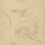 Cover image for Map - Westmorland 48 - parishes of Winna and Noia, vicinity of Archer's Sugarloaf including Cummings' Head Range, Meander River, Warner's Sugarloaf and various landholders - surveyor JA Sorell (Field Book 896)