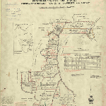 Cover image for Map - Westmorland 61 - parishes of Lawrence and Cressy, Formosa Estate subdiv for closer settlement, Longford to Campbelltown Rd, Deep Ck, Brumbys Rvt, Lake and Macquarie Rvs, various landholders, inset map - surveyor Goddard (Field Books 918-923)
