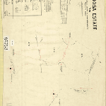 Cover image for Map - Westmorland 62 - Formosa Estate, plan showing observations and fixings of permanent marks on the subdivision survey, including main road from Campbell Town to Cressy, Billop Road - surveyor CA Goddard