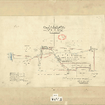 Cover image for Map - Buckingham 124 - parish of Pedder, various landholders and includes road from Hobart to Port Cygnet and partly bordered by Huon River - surveyor Combes (Field Book 36) landholder ROWE J T