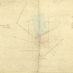 Cover image for Map - Cornwall 32 - plan of the ground intended for section of a church and school room comprising an area of 6 1/2 acres, various landholders, Surveyor H W H Smythe