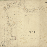 Cover image for Map - Cornwall 41 - includes Glamorgan, plan of lots Roger's Marshes, also of the Douglas River and road towards Picaninni (Picanini), and various landholders, Surveyor Thompson landholder CL