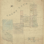 Cover image for Map - Cornwall 56 - parish of Woodford, Richardson's Creek, Break Neck Gully, Fern Tree Gully, Calder's Gully, Golden Gully and Maudwit's Gully, Grant's Creek, and various landholders, Surveyor John Thomas, field book no. 180