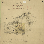 Cover image for Map - Lincoln 5 - survey of 640 acres of land, Surprise Rv, peg line by Mr Calder to Macquarie Harbour marking Sir John Franklin's track, various landholders, surveyor John Wedge