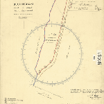 Cover image for Map - Buckingham 148 - parish of Hobart, various landholders including road to Augusta Road - surveyor Henry J Chalmers