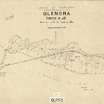 Cover image for Map - Buckingham 152 - town of Glenora, survey of orchards and hop lands owned by LM Shoebridge - surveyor WF Darling