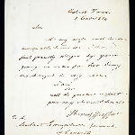 Cover image for Letter from Thomas Griffin asking that his wife be assigned to him
