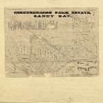 Cover image for Map - S/1 - Queenborough Park Estate, Sandy Bay, supplement of 'The Mercury' and land sale article, Derwent Rv, Queenborough, Mt Nelson, Seacombe, Yatala, Beaufort, Hereford, Trafalgar Rds, main road from Hobart, various properties and landholders