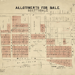 Cover image for Map - S/6 - allotments for sale at Scottsdale (Heazleton), Main, Alfred, Charles, William, Heber, Christopher, Ellenor, Union Sts, Main Rd, various property and landholders, surveyor C Bingley Watchorn