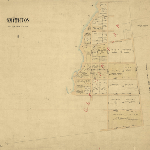 Cover image for Map - S/24 - town of Smithton, Esplanade, Grant, Havelock, Gibson, Smith, King, Robert, Murray, Kay, Ford, Nelson, Emmett, Massey Sts, Duck Rv, various landholders