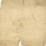 Cover image for Map - S/36 - town of Sorell, Frogmore Place, Parsonage Place, Henry, Burnett, Montagu, Forcett, William, Arthur, Cole, George, Somerville, Pelham, Walker, Gordon Sts, various landholders including Wiliam Hambly Snr and John Duncombe