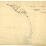 Cover image for Map - S/61 - town of Strahan, Sprent, Reid, Edward, Albert, Alfred and Ernest Sts, Esplanade, Duck Ck, King Rv, surveyor G Innes (field book no.1234)