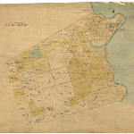 Cover image for Map - S/90 - town of Swansea, Maria, Groom, James, King, Wedge, Tarleton, Burgess, Addison, Cathcart, Francis, Gordon, Murray, New, Noyes, High, Low, Julia, Wellington, Franklin, Victoria, Bridge Sts, Waterloo Rd, road from Spring Bay, various landholders