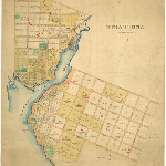 Cover image for Map - T/14 - town of Triabunna, various streets, landholders and property boundaries, Spring Bay