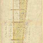 Cover image for Map - W/22 - town of Westbury, South, Russell, Reid, Moore, Dexter, King, East Sts, Suburb Rd, Allotment Pde, Colonization Row, Five Acre Row, various landholders, surveyor James Scott